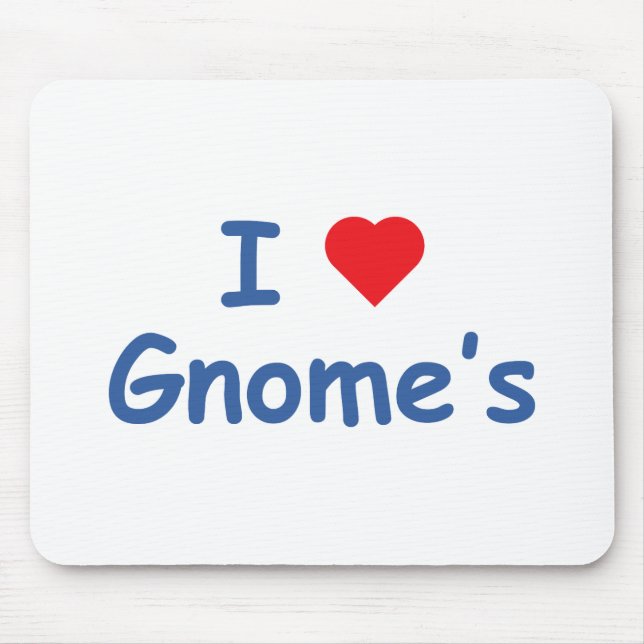 Tapis De Souris J'aime le gnome (Devant)