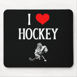 Tapis De Souris J'aime le hockey J'adore le hockey drôle de hockey