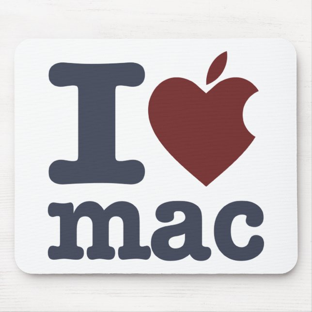 Tapis De Souris J'aime le Mac (Devant)