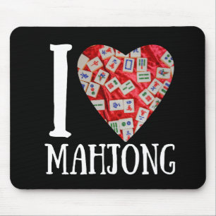 Tapis De Souris J'aime le mahjong Funny mahjong