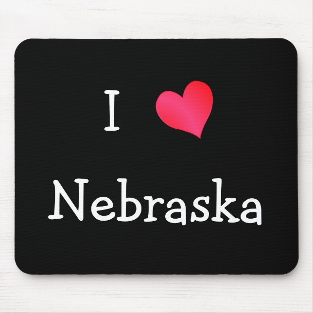 Tapis De Souris J'aime le Nebraska (Devant)