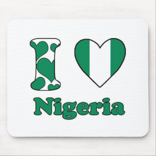 Tapis De Souris J'aime le Nigeria
