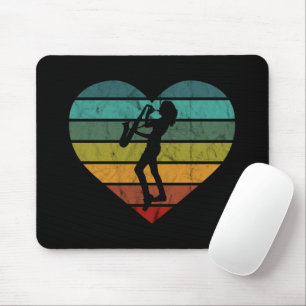Tapis De Souris J'aime le saxophone et le saxophoniste