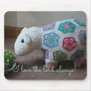 Tapis De Souris J'aime le seigneur toujours Lamby
