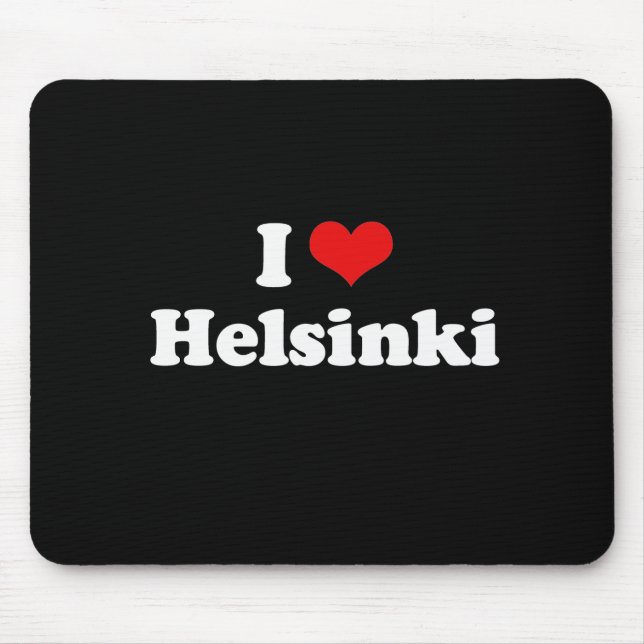 Tapis De Souris J'aime le T-shirt de blanc de T-shirt de Helsinki (Devant)