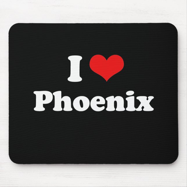 Tapis De Souris J'aime le T-shirt de blanc de T-shirt de Phoenix (Devant)