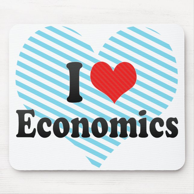 Tapis De Souris J'aime l'économie (Devant)