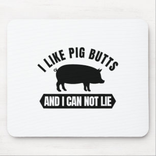 Tapis De Souris J'Aime Les Boutons De Cochon Et Je Ne Peux Pas Men