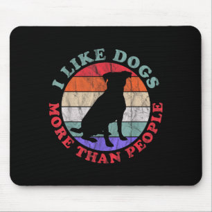 Tapis De Souris J'aime les chiens plus que les gens v2 - citations