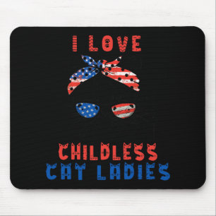 Tapis De Souris J'Aime Les Dames De Chat Sans Enfant