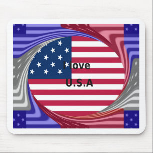 TAPIS DE SOURIS J'AIME LES ÉTATS-UNIS