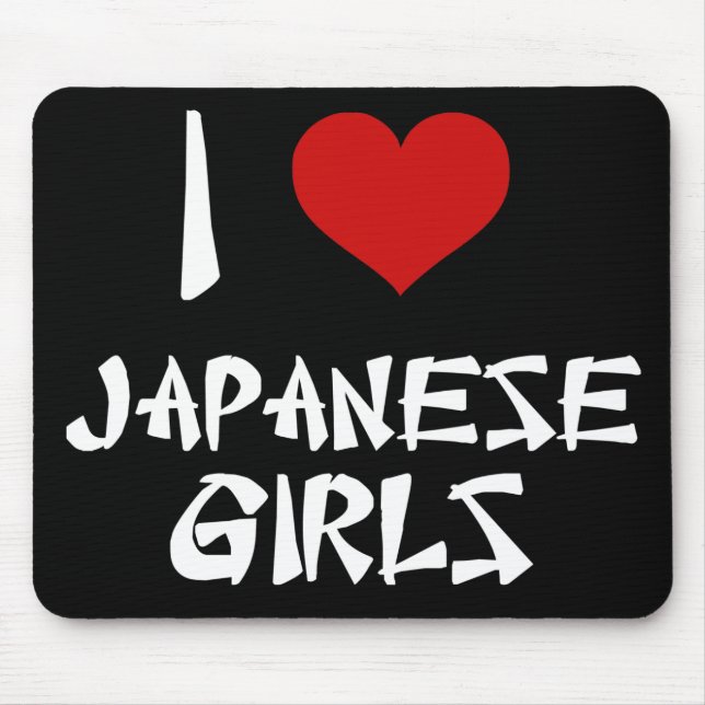Tapis De Souris J'aime les filles japonaises (Devant)