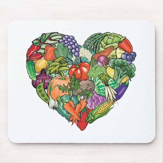 Tapis De Souris J'aime les Légumes (Devant)