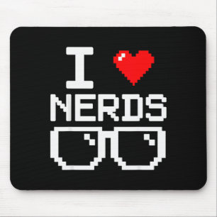Tapis De Souris J'Aime Les Nerds Je Cœur Nerds Pour Le Livre De Sc