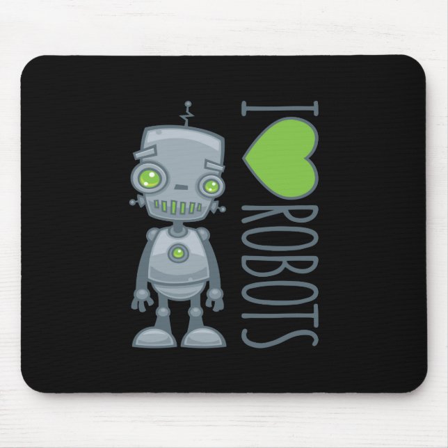 Tapis De Souris J'aime les robots (Devant)