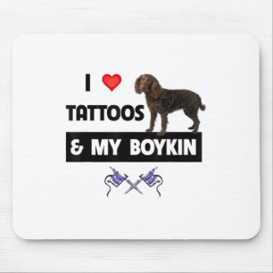 Tapis De Souris J'Aime Les Tatouages Et Mon Chien Espagnol De Boyk