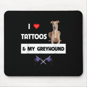 Tapis De Souris J'Aime Les Tatouages Et Mon Tatouage De Chien De C