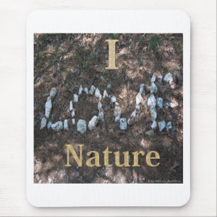 Tapis De Souris J'aime les vêtements et les cadeaux de la nature