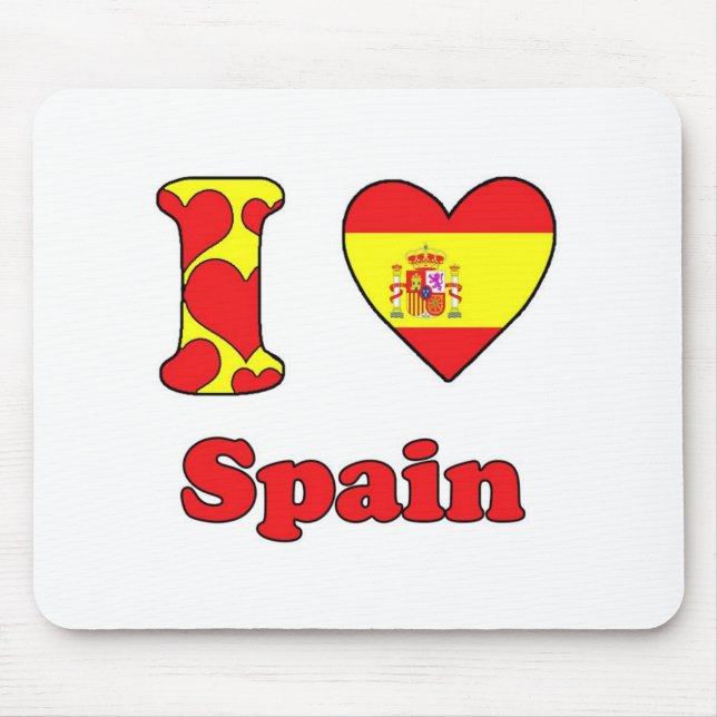 Tapis De Souris J'aime l'Espagne (Devant)