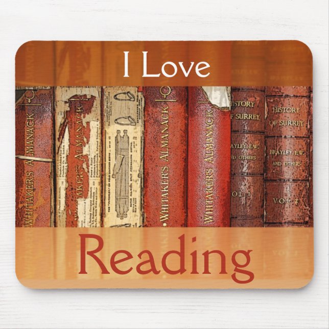Tapis De Souris J'aime lire Mousepad (Devant)
