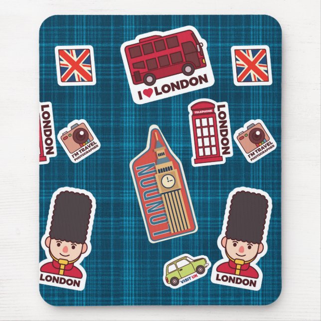 Tapis De Souris J'aime Londres (Devant)