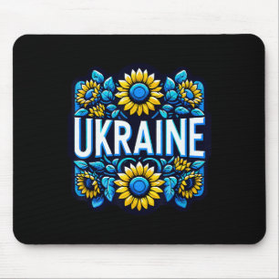 Tapis De Souris J'aime l'Ukraine Art Floral de Tournesol