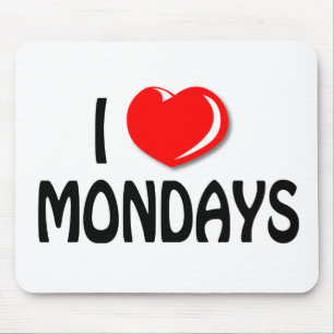 Tapis De Souris J'aime lundi Mousepad