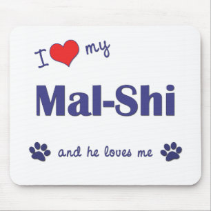 Tapis De Souris J'aime ma CMA-Shi (le chien masculin)