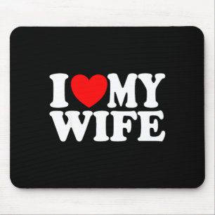 Tapis De Souris J'aime ma femme coeur drôle cool mari femmes cadea