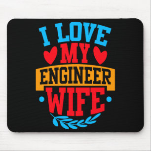 Tapis De Souris J'aime ma femme ingénieure J'aime ma femme Couple