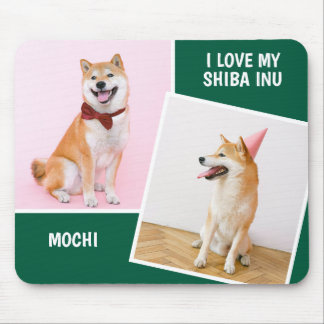 Tapis De Souris J'Aime Ma Shiba Inu Deux Photo