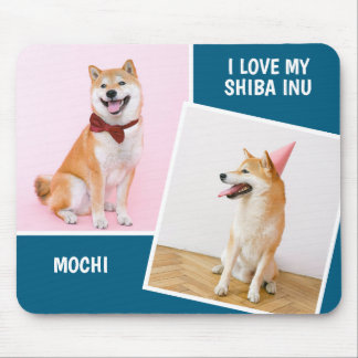 Tapis De Souris J'Aime Ma Shiba Inu Deux Photo