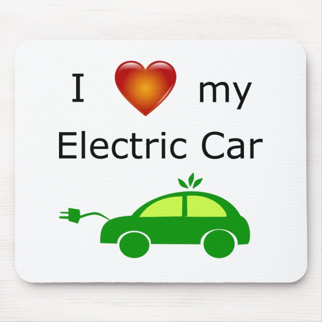 Tapis De Souris J'aime ma voiture électrique (Devant)
