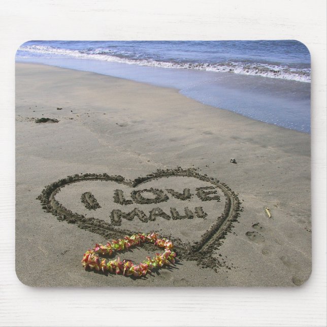 Tapis De Souris J'aime Maui (Devant)