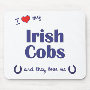 Tapis De Souris J'aime mes épis irlandais (les chevaux multiples)