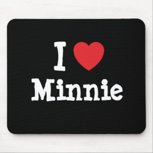 Tapis De Souris J'aime Minnie coeur T-shirt