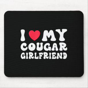 Tapis De Souris J'aime mon amie cougar cœur petite amie drôle diff