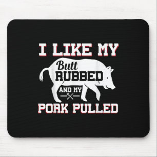 Tapis De Souris J'Aime Mon Beurre Rubbed Funny Grillades Barbecue 