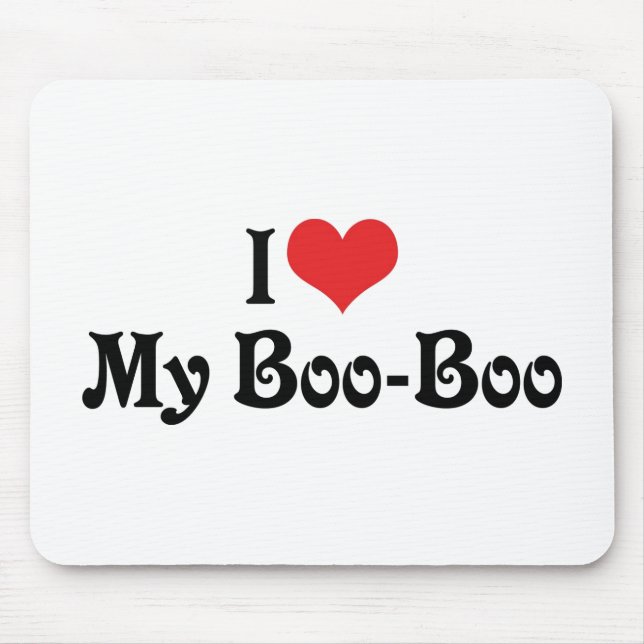 Tapis De Souris J'aime mon Boo Boo (Devant)