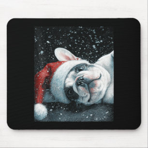 Tapis De Souris J'aime mon bouledogue français de Noël Mignon