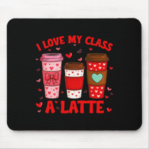 Tapis De Souris J'aime mon café en forme de cœur léopard pour femm