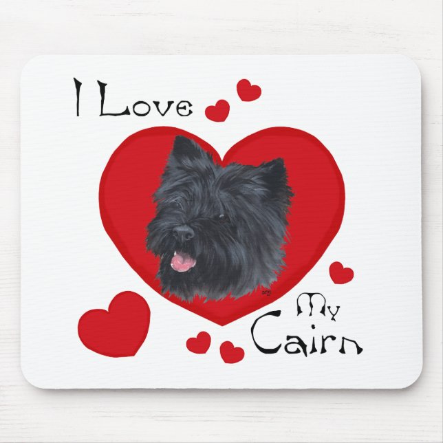 Tapis De Souris J'aime mon Cairn Terrier (Devant)