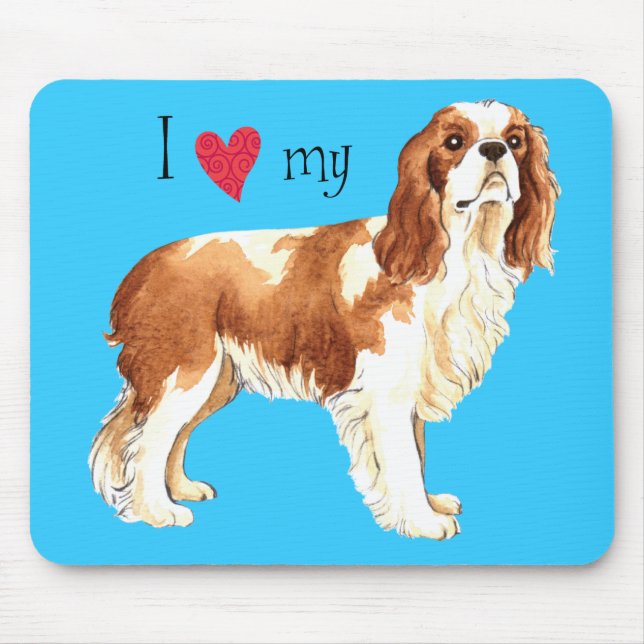 Tapis De Souris J'aime mon Cavalier (Devant)