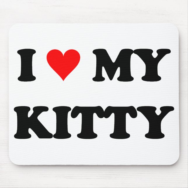 Tapis De Souris J'aime mon chaton (Devant)
