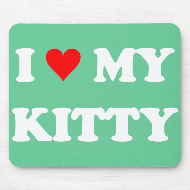 Tapis De Souris J'aime mon chaton (Devant)