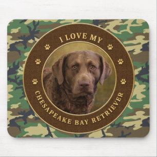 Tapis De Souris J'Aime Mon Chesapeake Bay Retriever Cammo Souris P