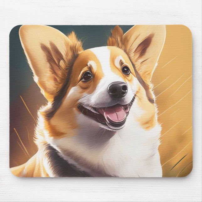 Tapis De Souris J'Aime Mon Corgi | Propriétaire de chien mignon (Devant)