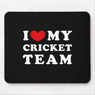 Tapis De Souris J'aime mon équipe de cricket