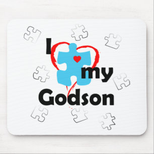 Tapis De Souris J'aime mon filleul - autisme
