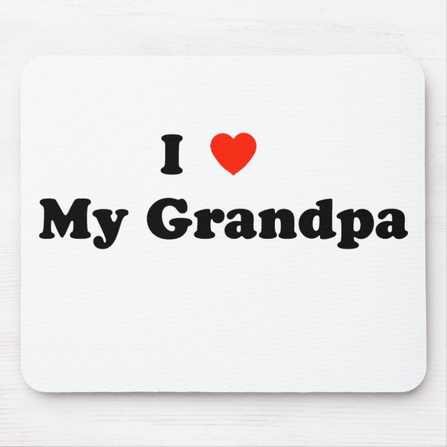 Tapis De Souris J'aime mon grand-papa Mousepad (Devant)